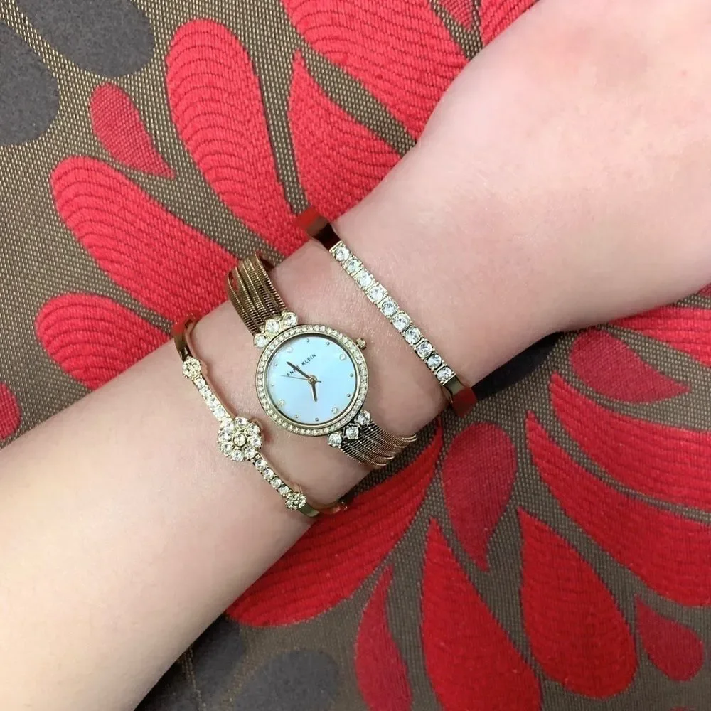 Women’s Anne Klein watch and bangle Bracele set